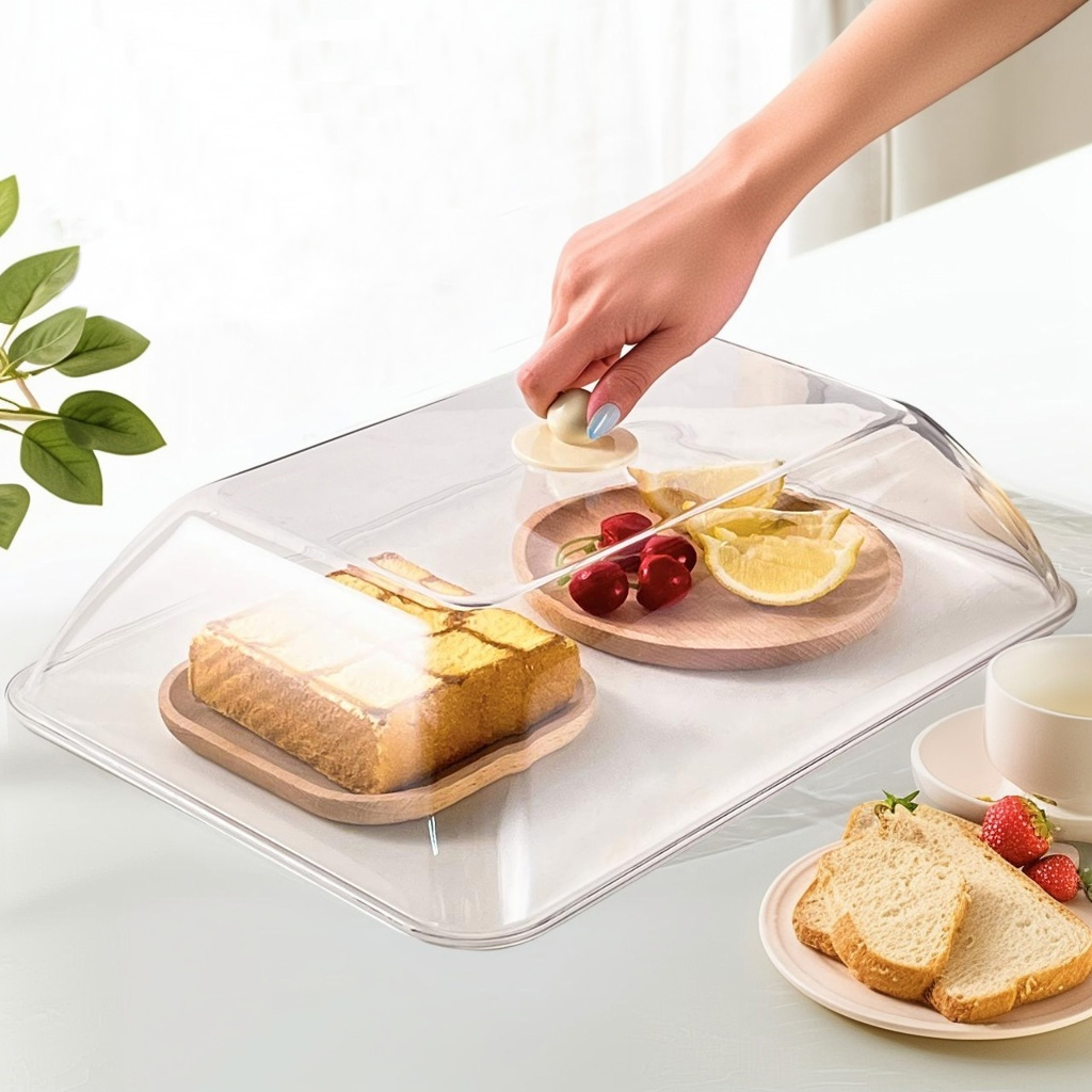 Food Storage Long Term - WORTHBUY 再利用可能なプラスチック製食品カバー クリア防塵&防虫食品鮮度保持カバー 保護蓋 キッチン収納アクセサリー