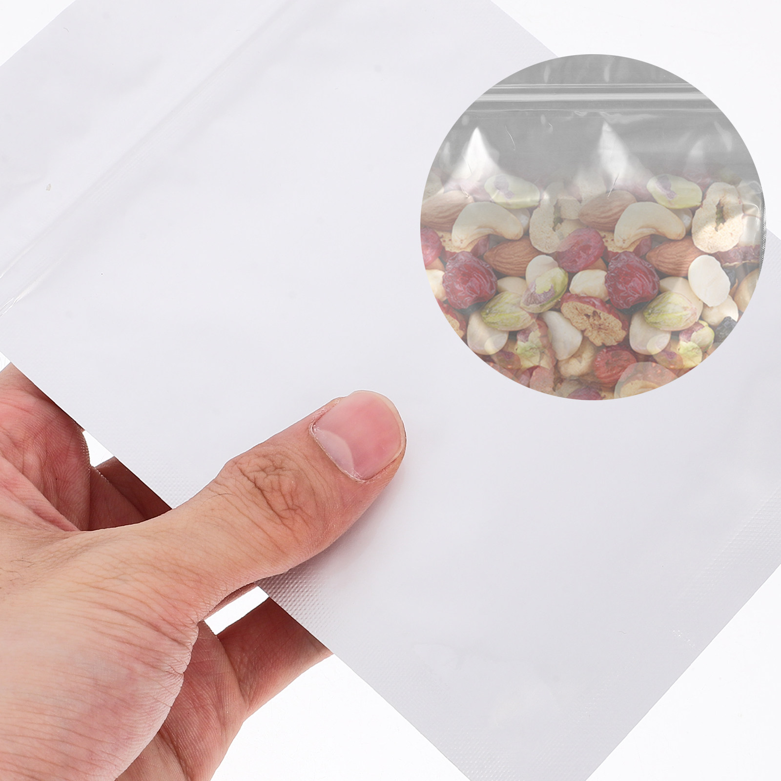 Food Storage Usa - 50枚入り 密閉性のある再封可能な袋 食品保存用ポーチ スナック、ジュエリー、小物の包装用 再封可能な包装袋