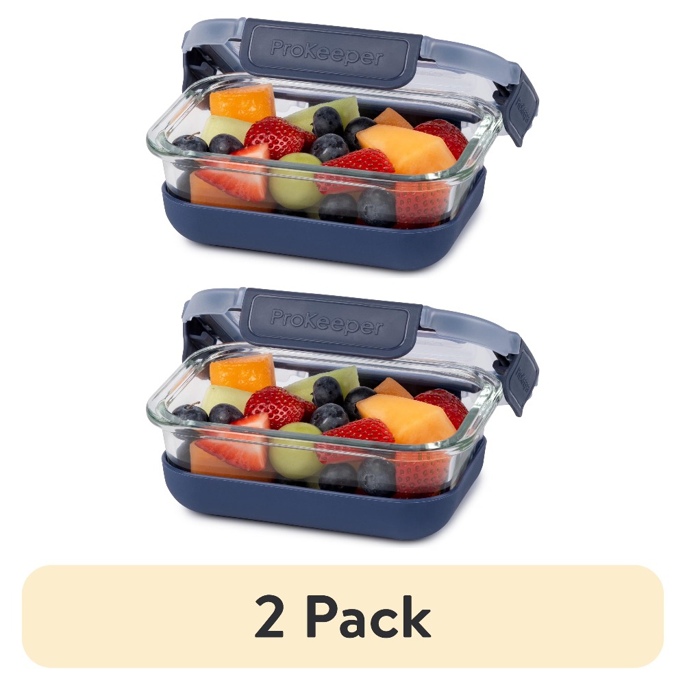 Food Storage Prep Containers - 2パック 1.6カップ ガラス製食品保存容器 滑り止めシリコンベース蓋付き、気密漏れ防止キッチンパントリー整理用具、食事の準備、残り物、乾物、スナック、スパイス用、積み重ね可能で省スペースなデザイン