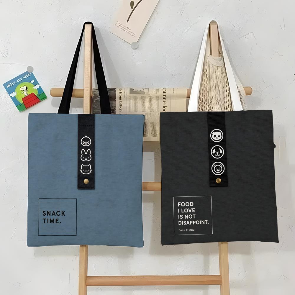 Food Storage Quotes - 面白い食べ物の名言収納バッグ キャンバストートバッグ 耐久性のある大容量 通勤用 日常用 カジュアルアクセサリー