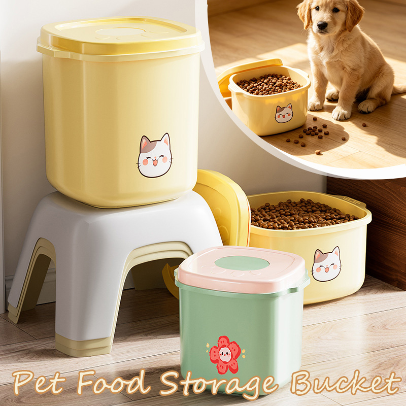 Food Storage For Dog - 1PC 2.5/5/10L 真空密封ペットフード収納バケツ耐湿性防カビ大容量オーガナイザー猫犬ドライフード用