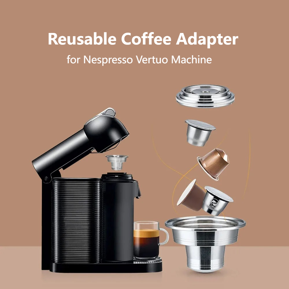 Delonghi Espresso Magnifica - カプセルコンバーターフィルター 再利用可能なコーヒーポッドアダプター ネスプレッソ ヴェルトゥオラインマシン デロンギ ヴェルトゥオ