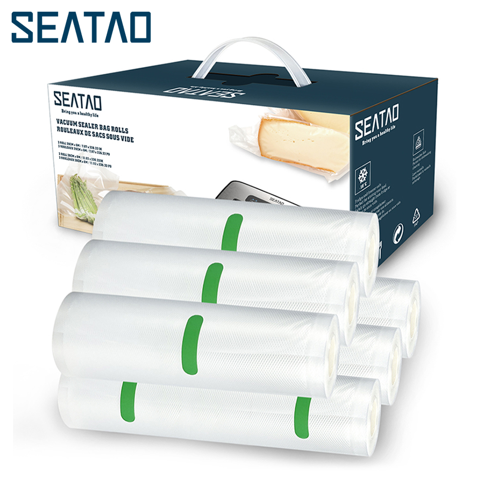 Vacuum Sealer Bag - Seatao-食品を新鮮に保つための高品質の真空シール機用のビニール袋,寸法20 28cm x 600cm