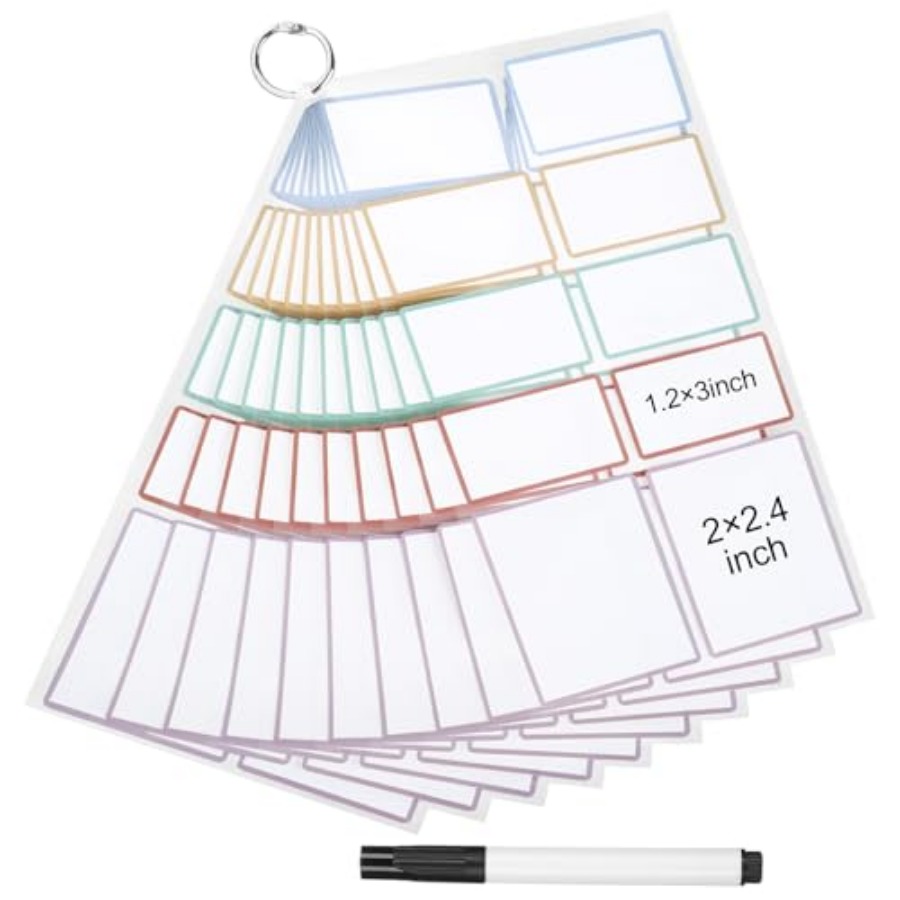 Food Storage Notes - ドライイレースステッカーラベル 再利用可能なドライイレースノート 収納箱ラベル 食品用防水・耐油リムーバブルステッカー 続き