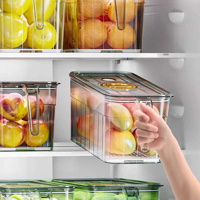 Food Storage Cupboard - 冷蔵庫整理収納ボックス、卵、果物、野菜、食品グレードの収納小分け鮮度保持ボックス
