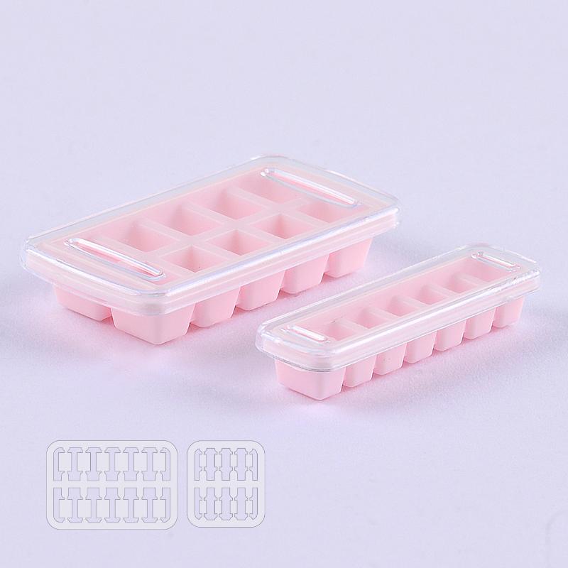 Food Storage Usa - 2 個女の子のおもちゃ新しいミニチュアドールハウス食品アイススクープアイスキューブ収納ボックスモデルのおもちゃ人形アクセサリー