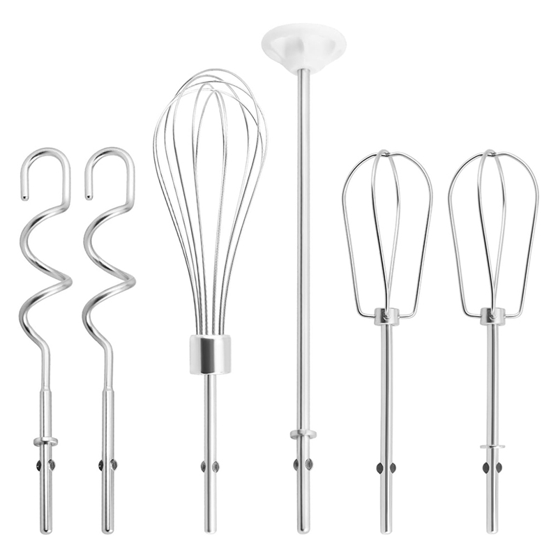 Kitchenaid Mixer Hand Mixer - ABKO-ハンドミキサーアタッチメントビーター、泡立て器、ブレンディングロッドと生地フック、キッチンエイド用ステンレス鋼ハンドミキサーアクセサリー