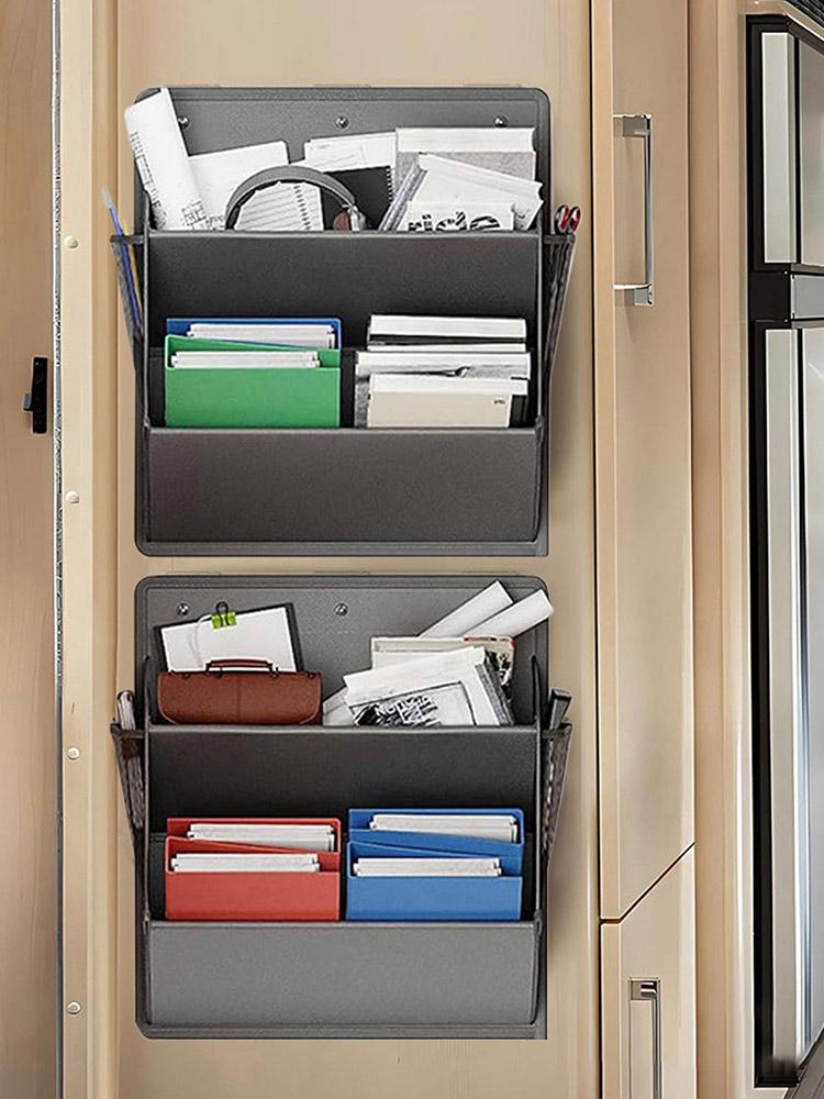 Food Storage Types - 1個入り RV用シューズラック、粘着テープ付きドアシューズラック、キャンプ、狭いスペース、ワードローブ収納に最適な大きな深いポケット付き