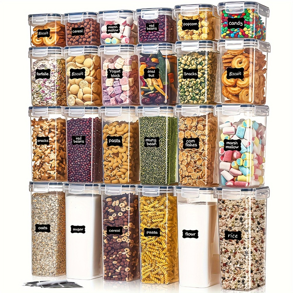 24個入り食品保存容器 12箱 12蓋 気密パントリーオーガ - Food Storage Cupboard のレビューと価格