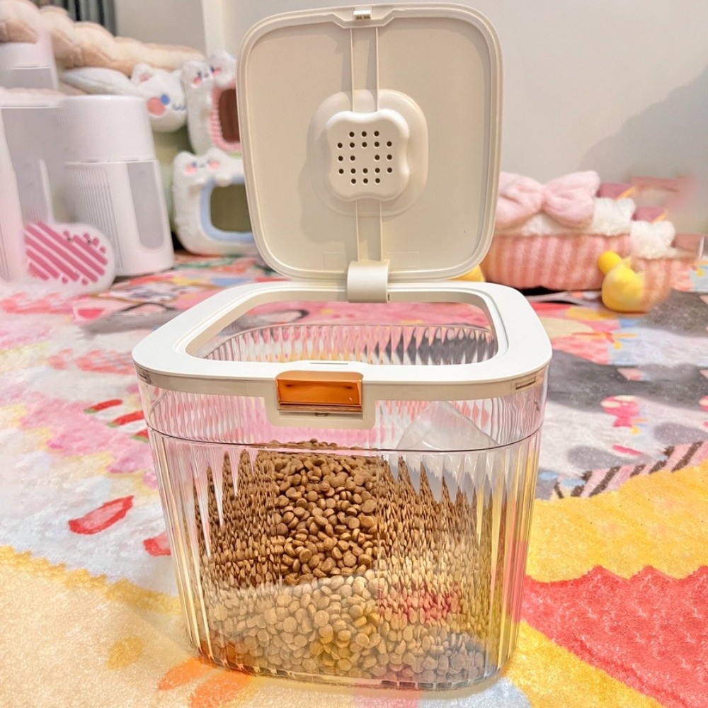 フリップカバー付きドッグフード収納容器 透明 大容量 猫用ド - Food Storage For Dog のレビューと価格