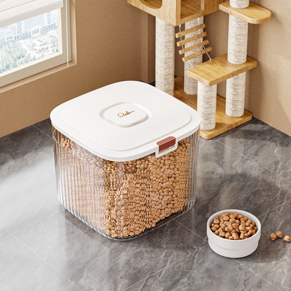 フリップカバー付きドッグフード収納容器 透明 大容量 猫用ド - Food Storage For Dog のレビューと価格