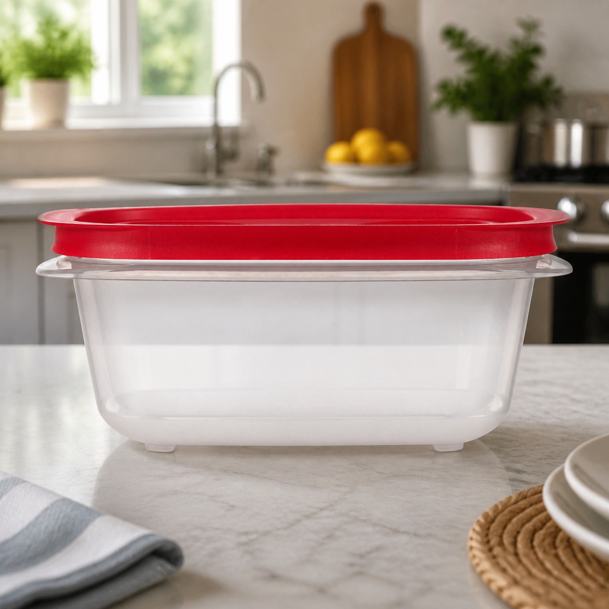 赤い長方形の食品保存容器、キッチンでの食事の準備に便利な蓋付 - Food Storage Prep Containers のレビューと価格