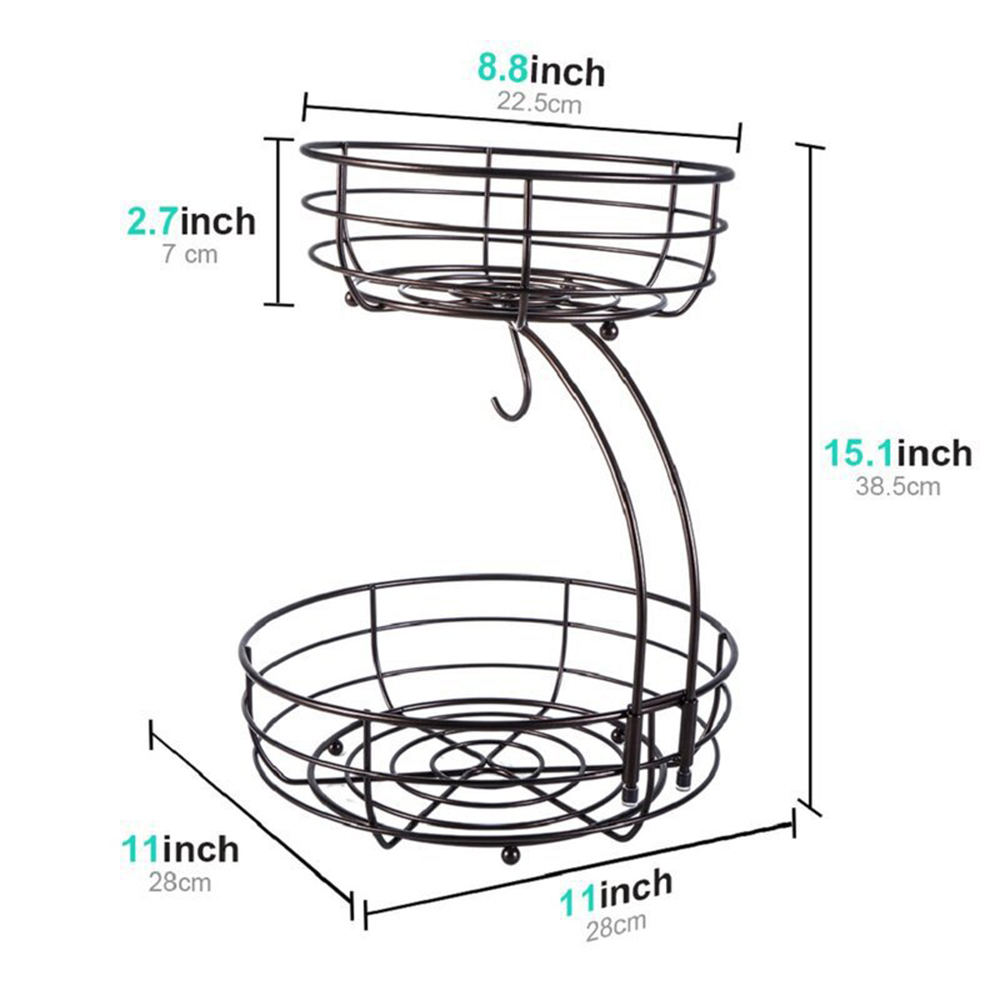 LMETJMA 2段カウンタートップフルーツバスケットボウル - Food Storage Types のレビューと価格