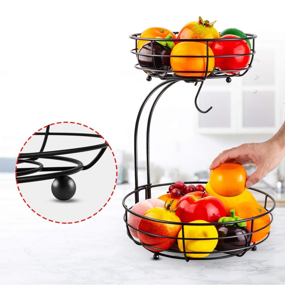 LMETJMA 2段カウンタートップフルーツバスケットボウル - Food Storage Types のレビューと価格
