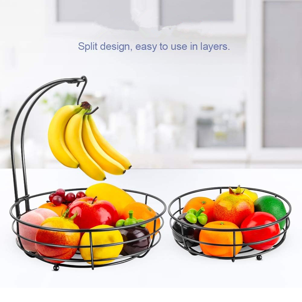 LMETJMA 2段カウンタートップフルーツバスケットボウル - Food Storage Types のレビューと価格