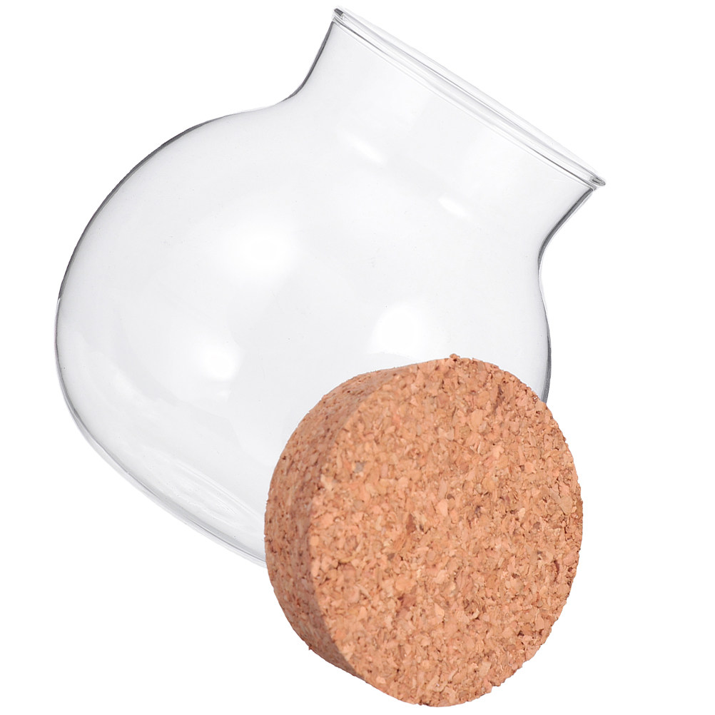 高品質ガラスキャニスター、無垢材の蓋とコルク栓付き、気密性の - Food Storage With Glass Lids のレビューと価格