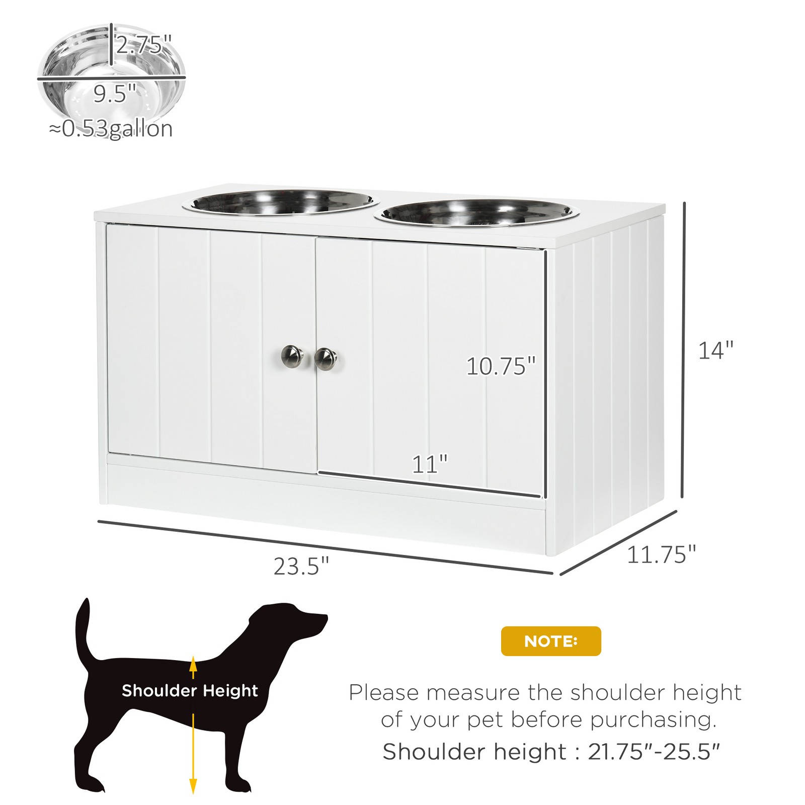 磁気ドア付きドッグフード収納キャビネット＆犬用給餌ステーショ - Food Storage For Dog のレビューと価格