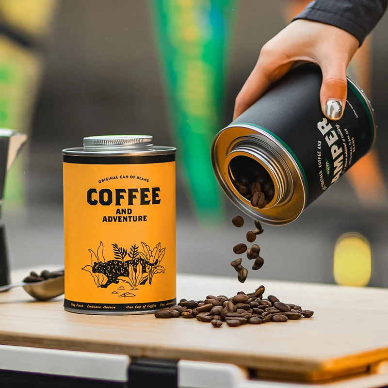 1pc コーヒー豆密封保管缶ポータブルキャンプ用ブリキ箱食品 - Food Storage Cupboard のレビューと価格