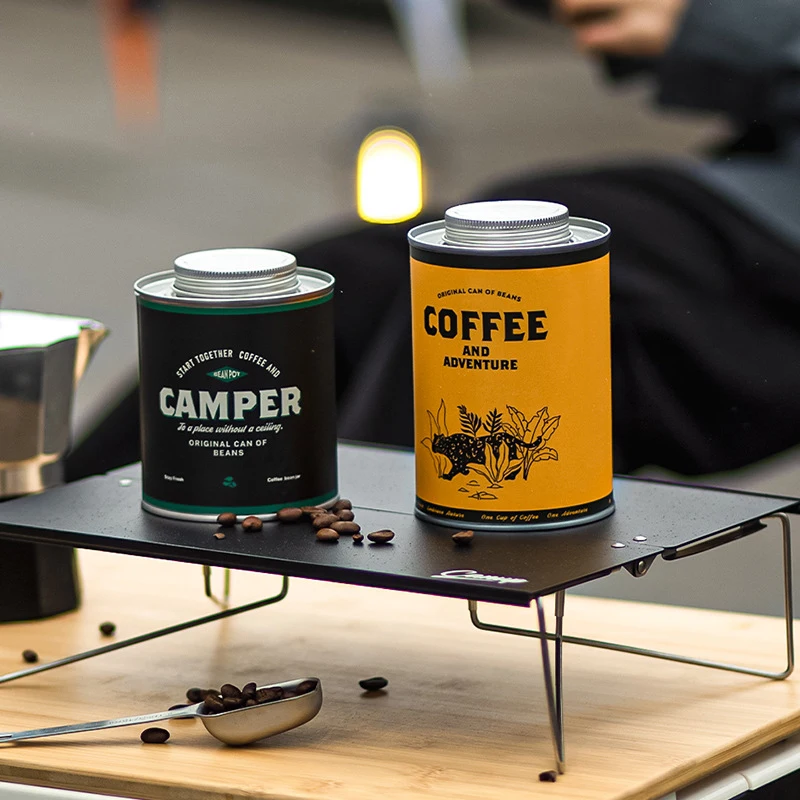 1pc コーヒー豆密封保管缶ポータブルキャンプ用ブリキ箱食品 - Food Storage Cupboard のレビューと価格