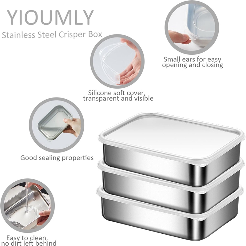 ステンレス製食品保存容器、食品保存弁当箱、漏れ防止シリコン蓋 - Food Storage Usa のレビューと価格