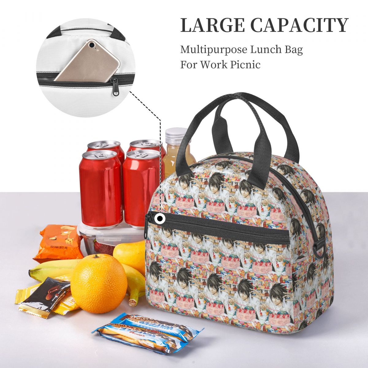 デスノート リューク アニメ 断熱ランチバッグ 女性用 ピク - Food Storage Notes のレビューと価格