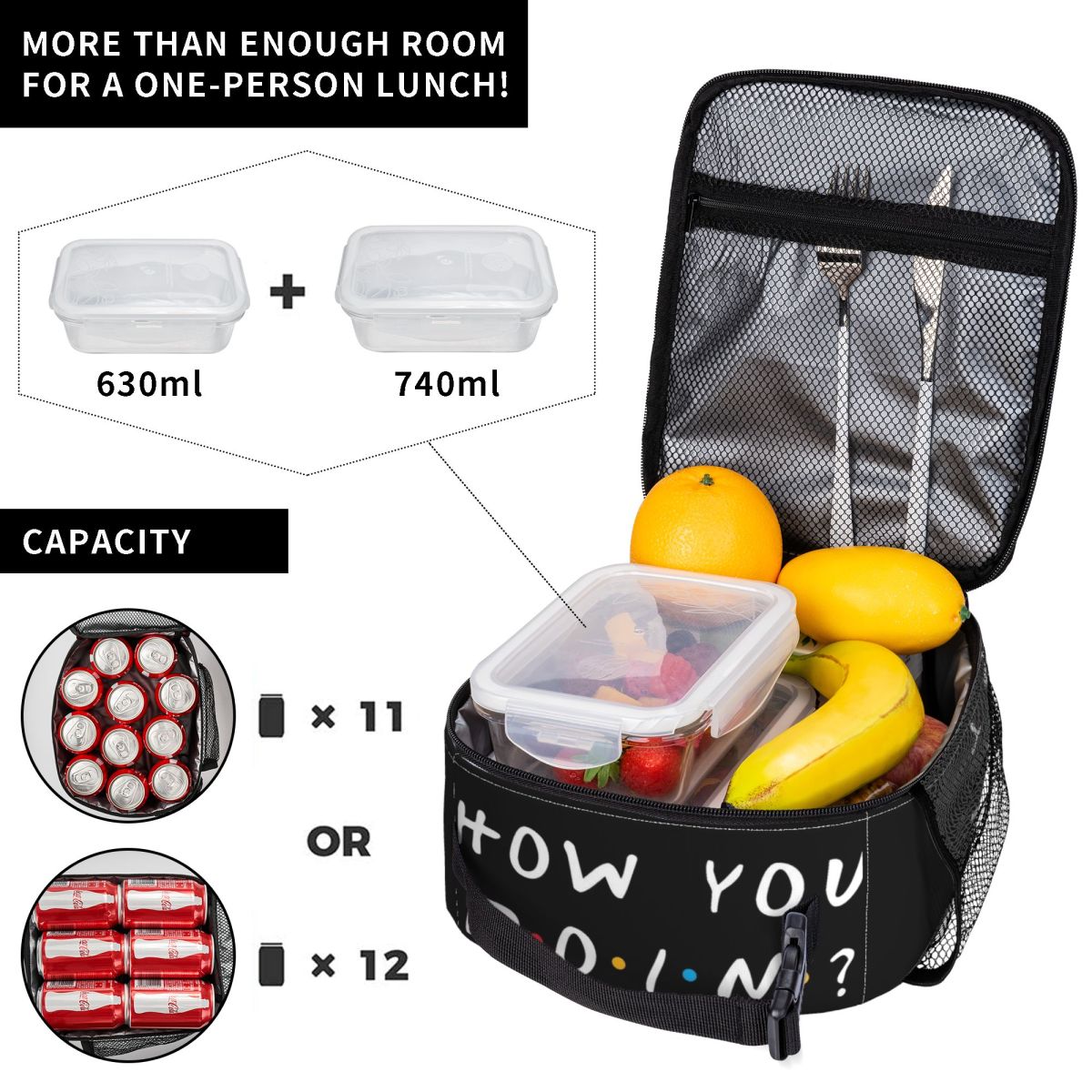 テレビ番組 フレンズ 面白い引用句 断熱ランチバッグ 女性用 - Food Storage Quotes のレビューと価格