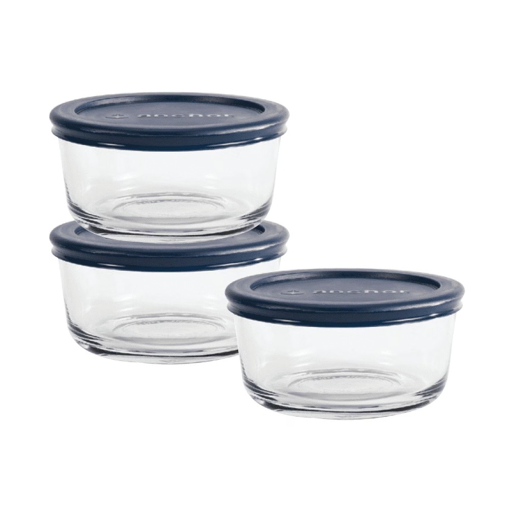 アンカーホッキング ガラス製食品保存容器 蓋付き、2カップサ - Food Storage With Glass Lids のレビューと価格