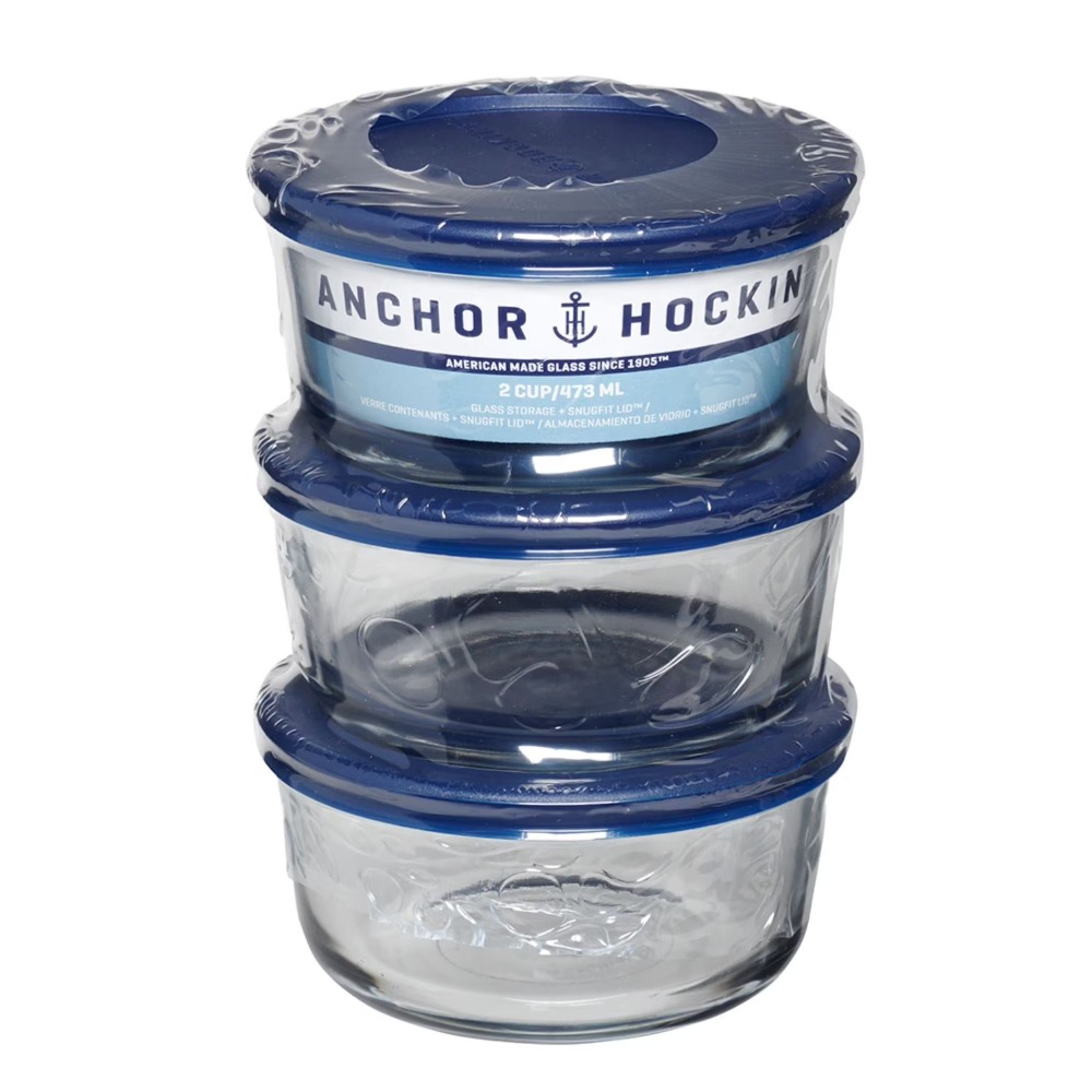 アンカーホッキング ガラス製食品保存容器 蓋付き、2カップサ - Food Storage With Glass Lids のレビューと価格