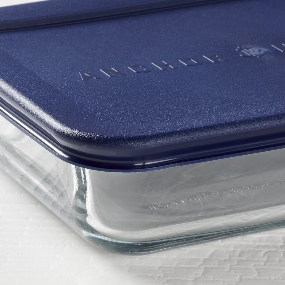 蓋付きガラス製食品保存容器、3カップ長方形、2個セット - Food Storage With Glass Lids のレビューと価格