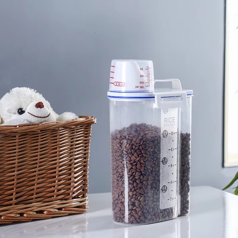 ホットセール！エコフレンドリーなプラスチック製ペットフード収 - Food Storage For Dog のレビューと価格