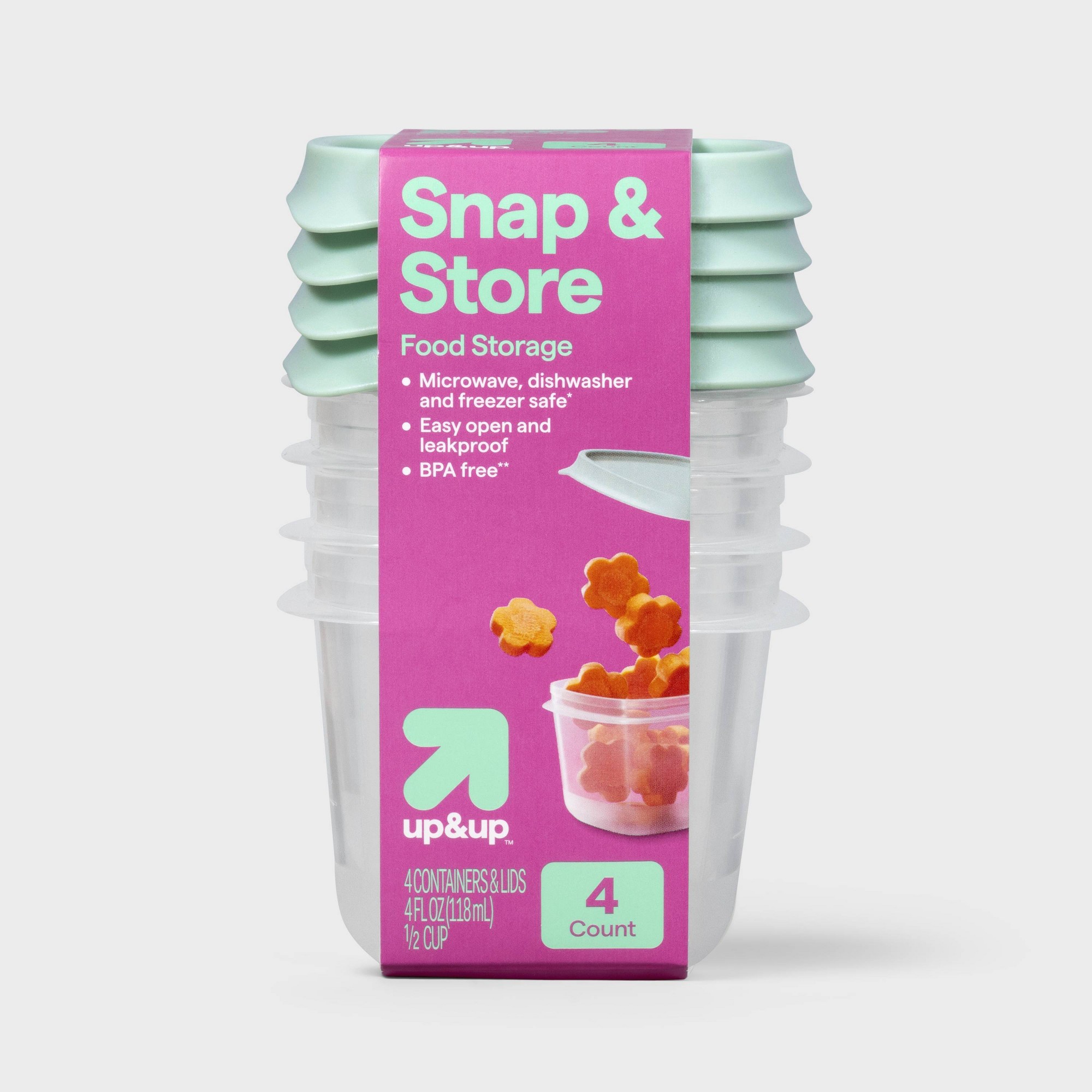 4個入りミニスクエアハーフカップ食品保存容器、BPAフリーの - Food Storage Prep Containers のレビューと価格