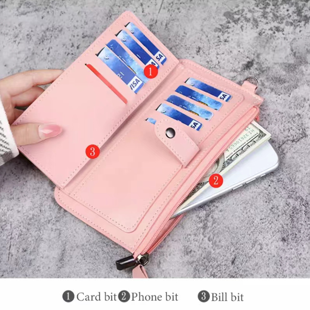 女性用ファッションPUレザー財布、カードバッグ、ハンドバッグ - Food Storage Notes のレビューと価格