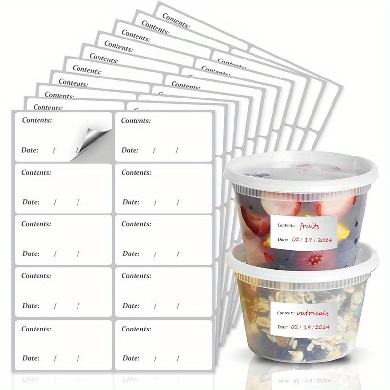 100％防水で取り外し可能な冷凍庫用ラベル——残留物のない白 - Food Storage Notes のレビューと価格