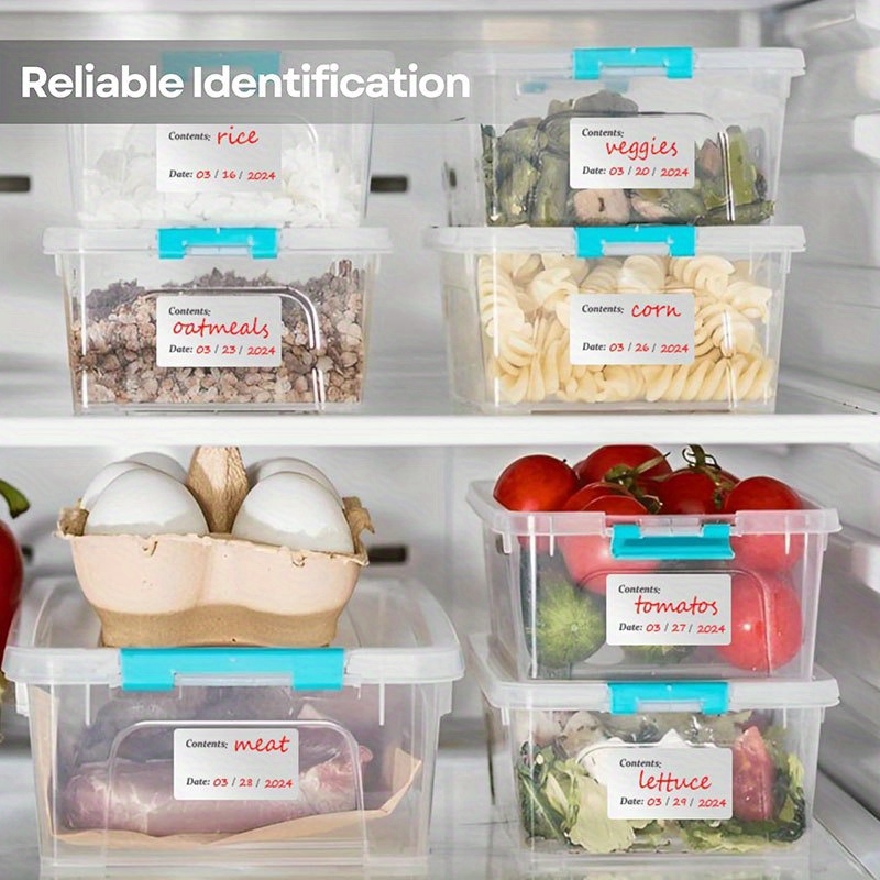 100％防水で取り外し可能な冷凍庫用ラベル——残留物のない白 - Food Storage Notes のレビューと価格