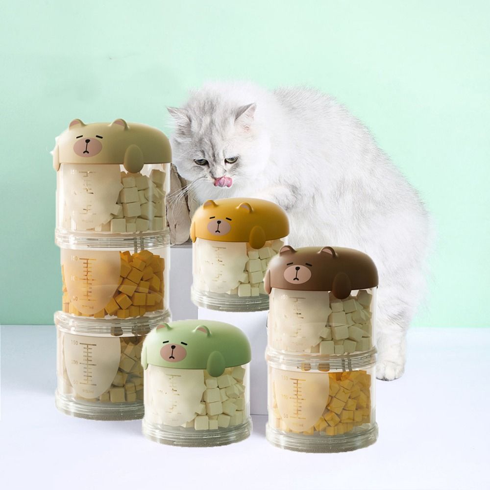 実用的なプラスチック製多層キャットフードボックス防湿かわいい - Food Storage For Dog のレビューと価格