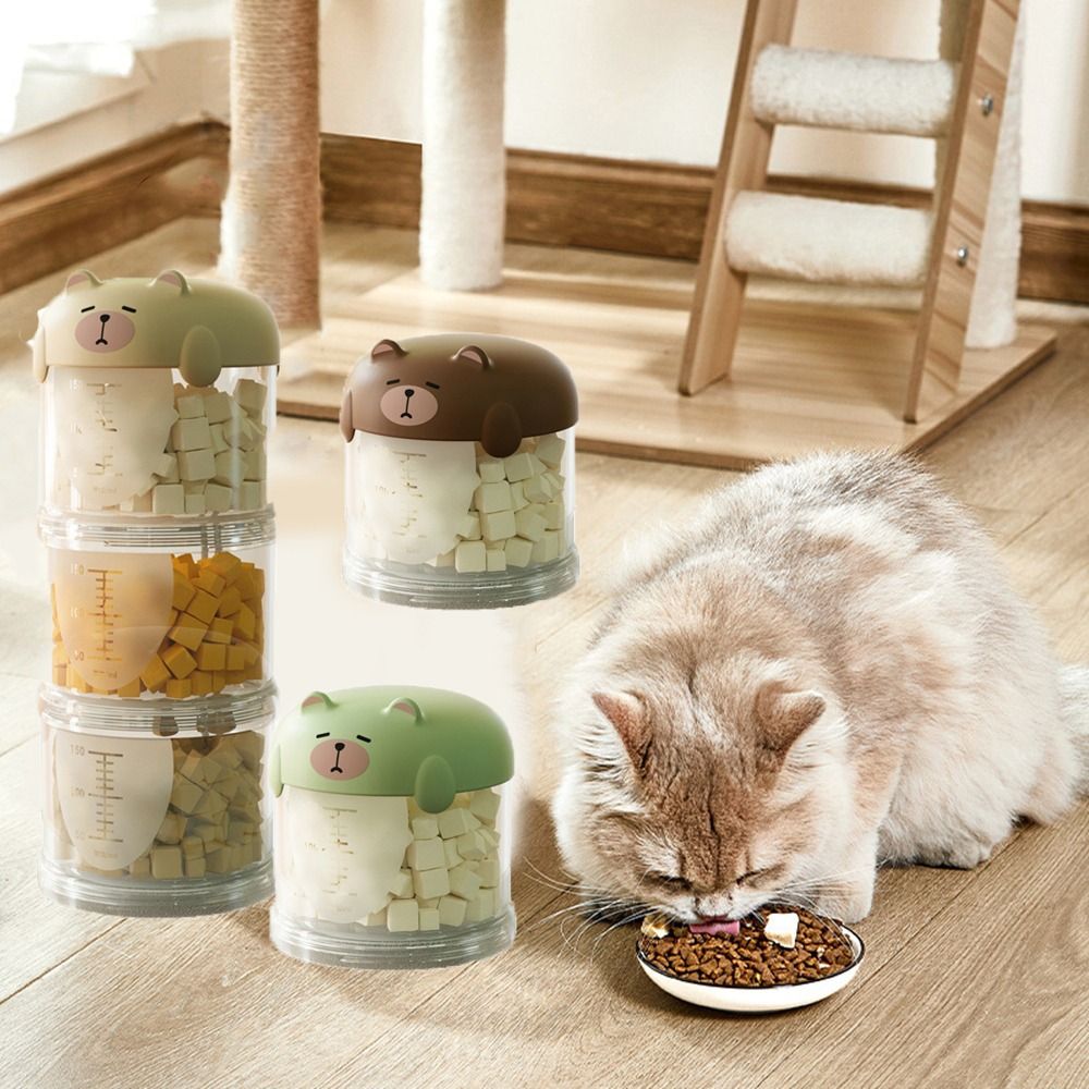 実用的なプラスチック製多層キャットフードボックス防湿かわいい - Food Storage For Dog のレビューと価格