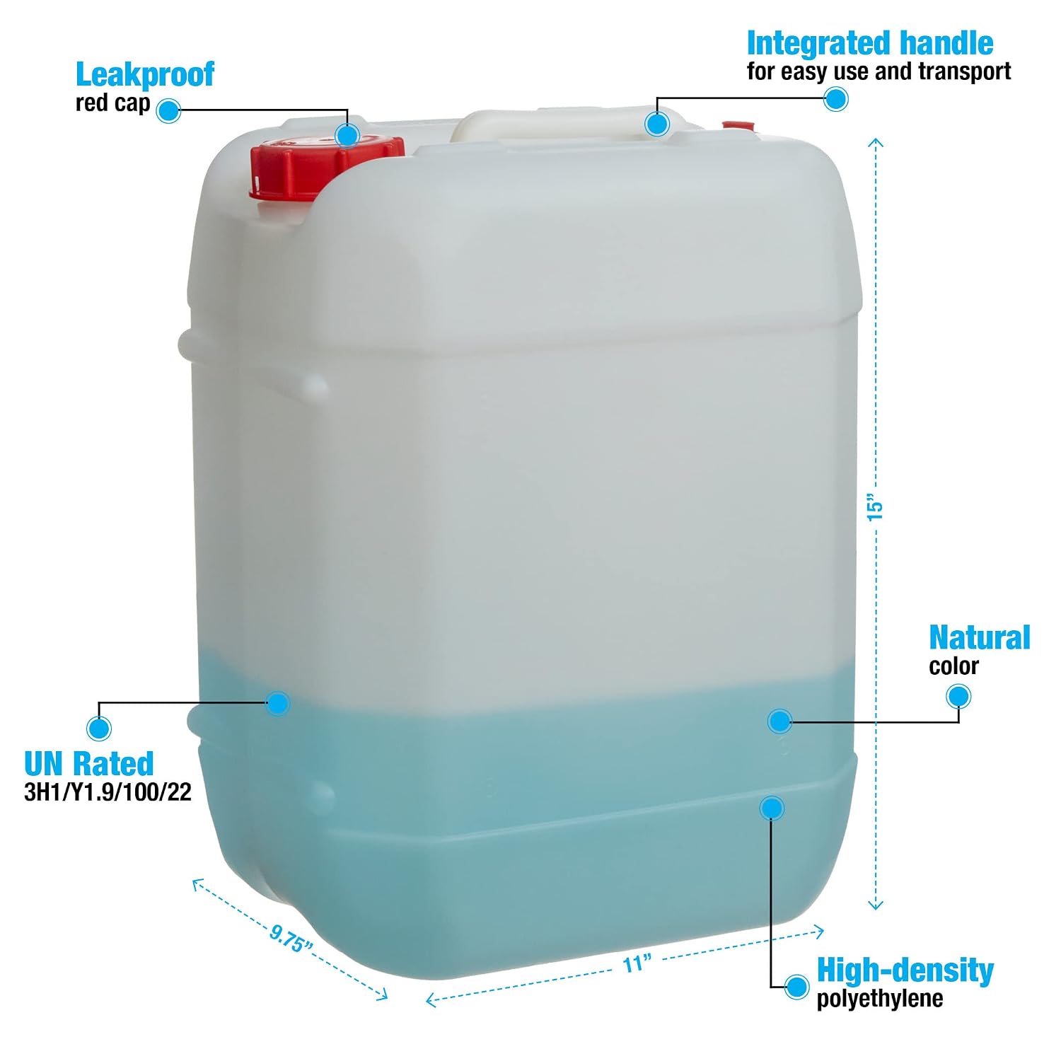 5ガロン積み重ね可能なプラスチックカーボーイコンテナ、漏れ防 - Food Storage Usa のレビューと価格