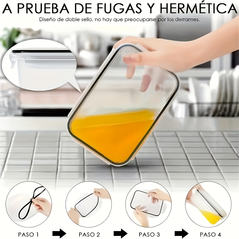 8個セットには、4つの容器と4つの蓋が含まれています。気密食 - Food Storage Cupboard のレビューと価格
