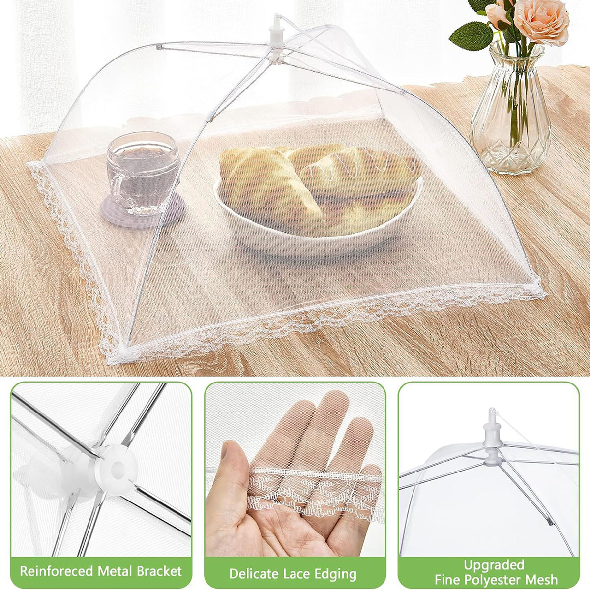食品カバーメッシュ折りたたみ洗えるハエテーブルカバー防虫保護 - Food Storage Long Term のレビューと価格
