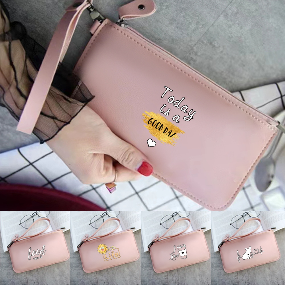 女性用ファッションPUレザー財布、カードバッグ、ハンドバッグ - Food Storage Notes のレビューと価格