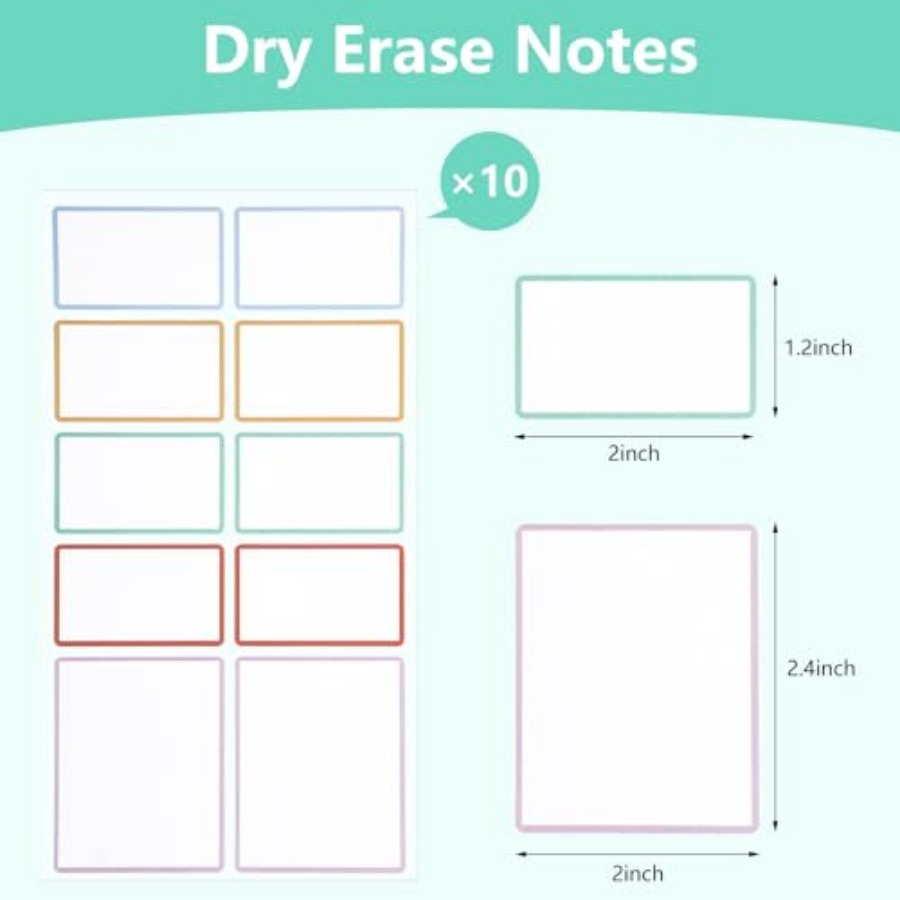 ドライイレースステッカーラベル 再利用可能なドライイレースノ - Food Storage Notes のレビューと価格