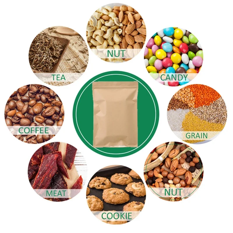 100 個ブラウンクラフト紙ジッパーロックポーチ再利用可能な - Food Storage Usa のレビューと価格