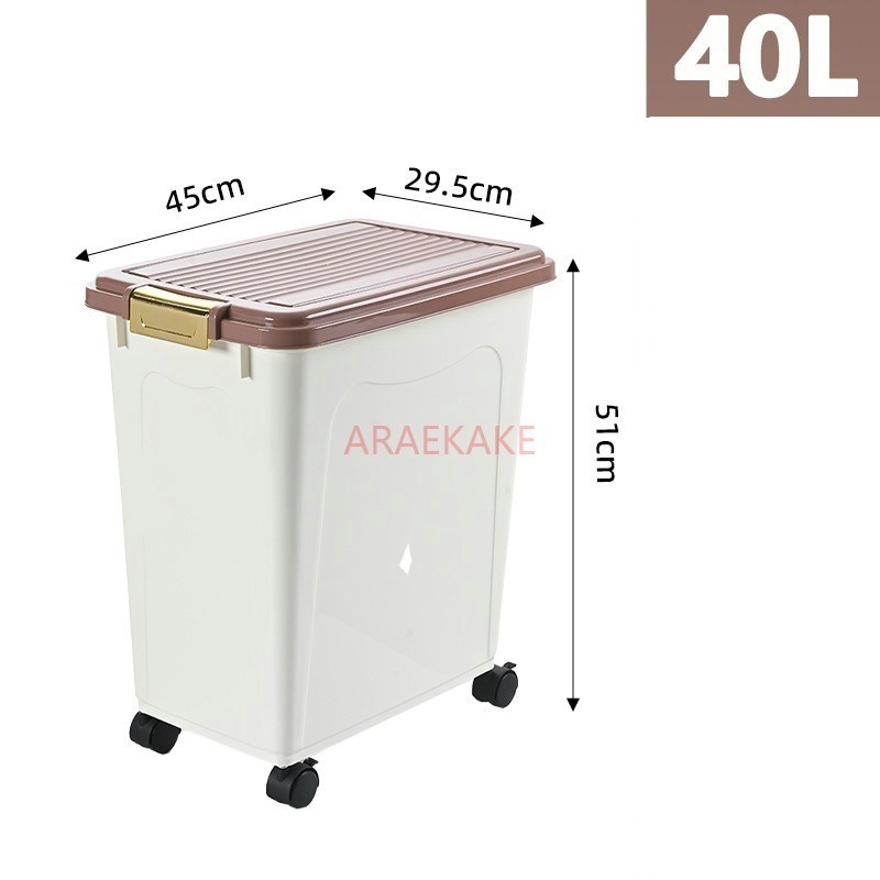 大容量の厚いドッグフードバケツ、穀物貯蔵バケツ、密閉された防 - Food Storage For Dog のレビューと価格