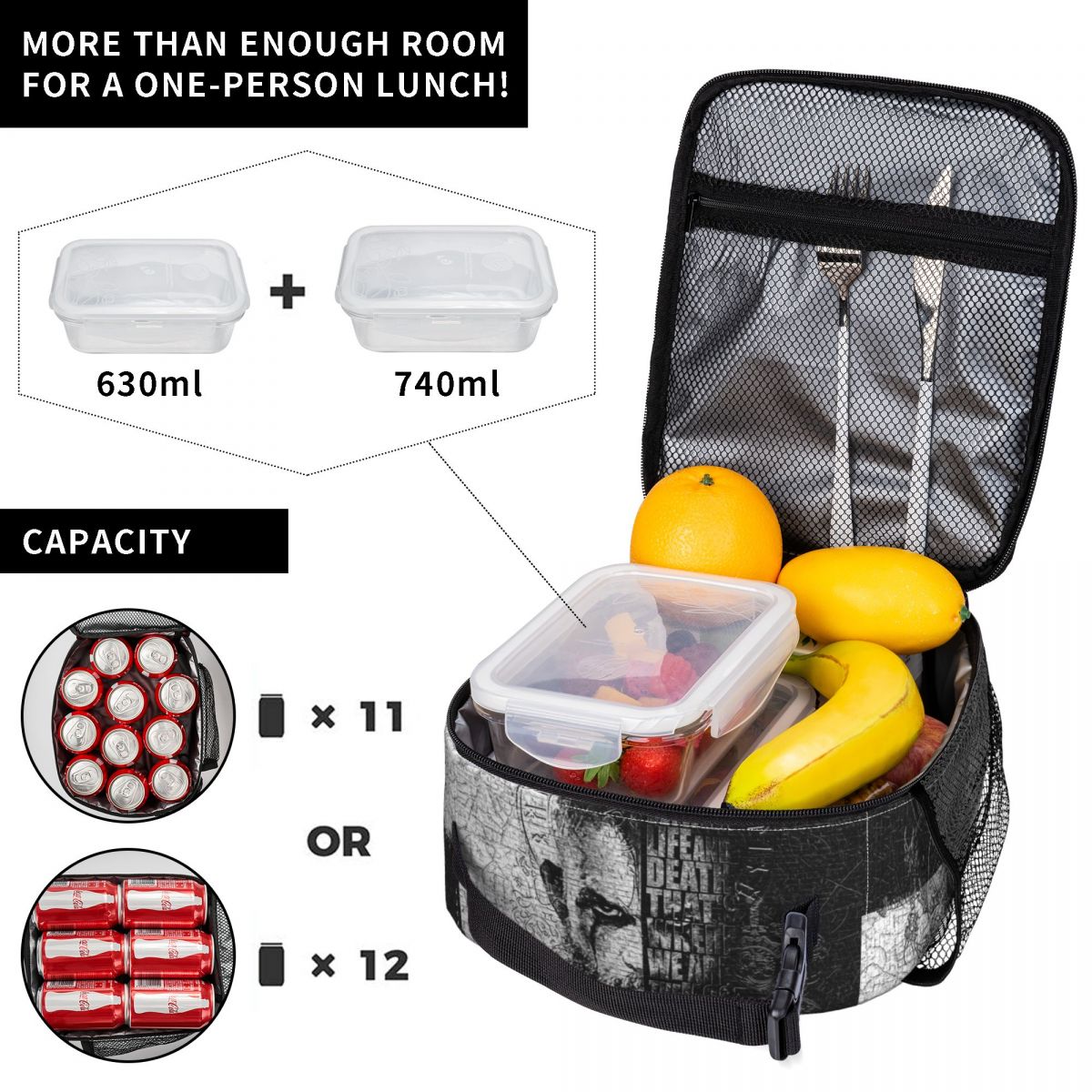 カスタムバイキングキングラグナル・ロスブロック引用ランチバッ - Food Storage Quotes のレビューと価格