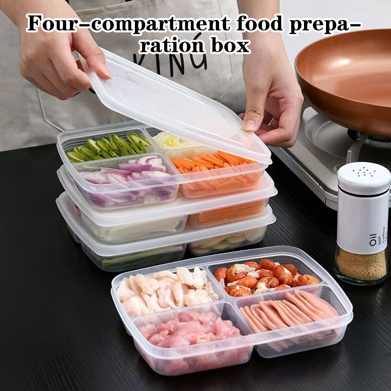 新しい【4グリッドプラスチック収納ボックスポータブルコンパー - Food Storage Cupboard のレビューと価格
