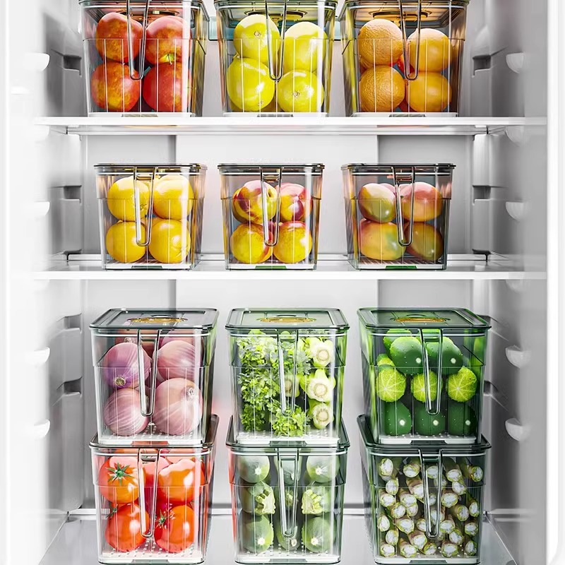 冷蔵庫整理収納ボックス、卵、果物、野菜、食品グレードの収納小 - Food Storage Cupboard のレビューと価格