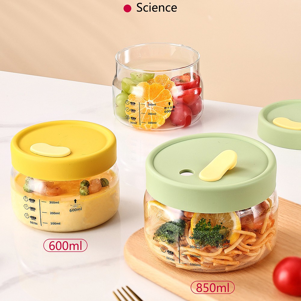 ガラス食品保存容器気密漏れ防止フードボウル弁当弁当箱電子レン - Food Storage Cupboard のレビューと価格