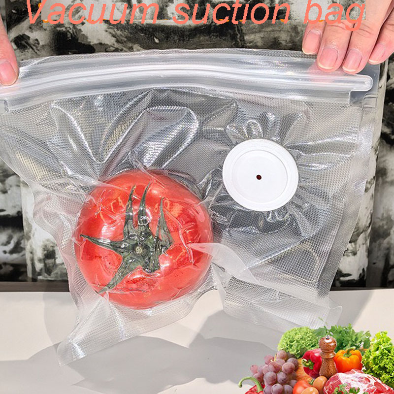 新しい再利用可能な真空保存袋 キッチン野菜果物包装袋 食品シ - Vacuum Sealer Bag のレビューと価格