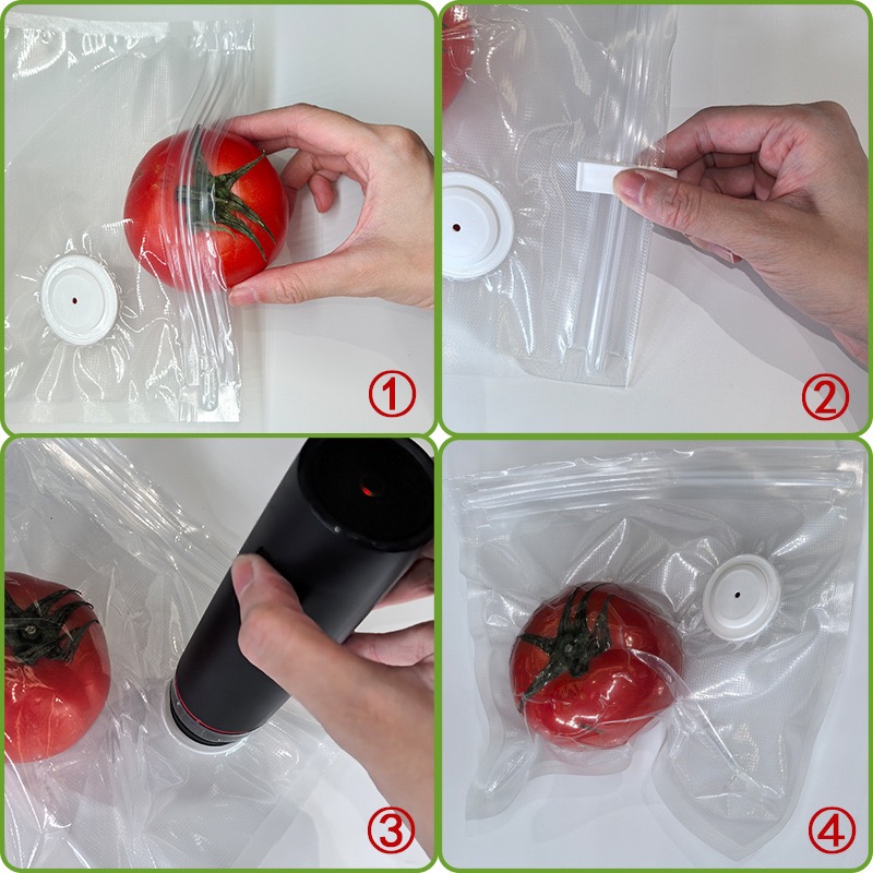 新しい再利用可能な真空保存袋 キッチン野菜果物包装袋 食品シ - Vacuum Sealer Bag のレビューと価格