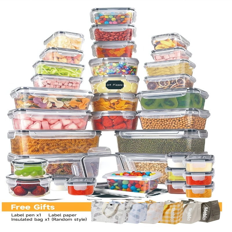 48個入り BPAフリー食品保存容器セット – キッチン、パ - Food Storage Utensils のレビューと価格